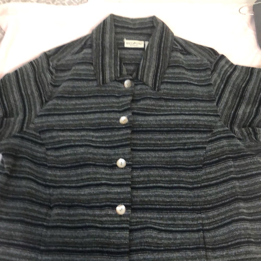 Button up Ladies sweater shirt.